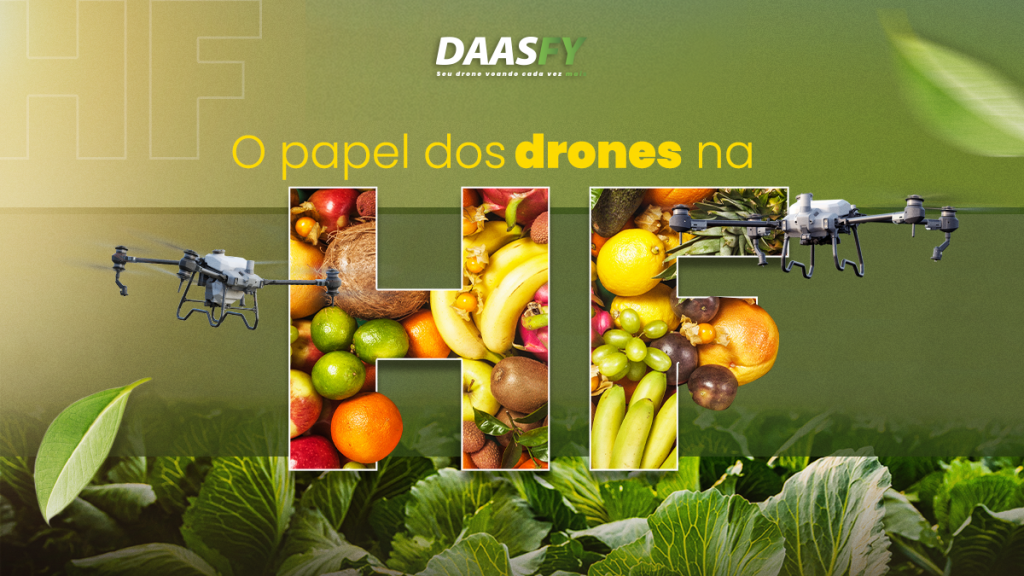 O papel dos drones na hortifruticultura com a linha DJI Agriculture.